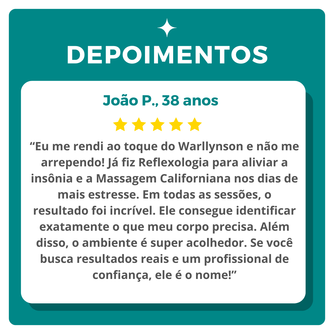 Depoimentos massoterapeuta em portugal